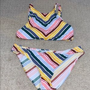 cute rainbow bikini set